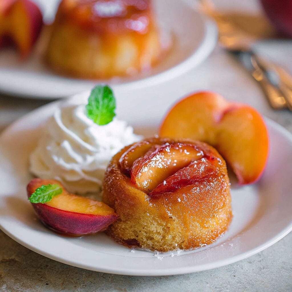 peach-upside-down-mini-cakes peach-upside-down-mini-cakes