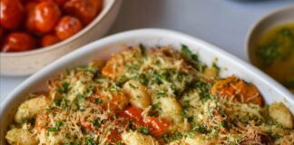 White Bean & Pesto Bake (Easy Dump-and-Bake Casserole) white-bean-&-pesto-bake-(easy-dump-and-bake-casserole)