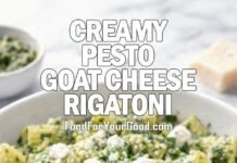 Creamy Pesto Goat Cheese Rigatoni creamy-pesto-goat-cheese-rigatoni
