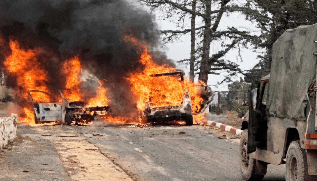 hezbollah-rocket-strike-near-northern-border-kills-man,-ignites-vehicle