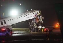 2-pilots-killed-after-air-canada-express-jet-collides-with-firefighting-vehicle-at-laguardia;-dozens-of-passengers-injured