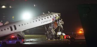 2-pilots-killed-after-air-canada-express-jet-collides-with-firefighting-vehicle-at-laguardia;-dozens-of-passengers-injured