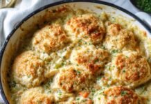 cheddar-bay-biscuit-chicken-pot-pie-(creamy,-cozy-&-easy)