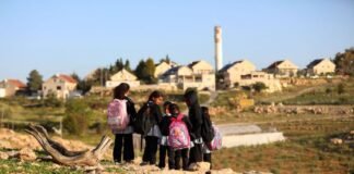 west-bank-students-forced-to-study-outdoors-after-illegal-settlers-block-road-to-school