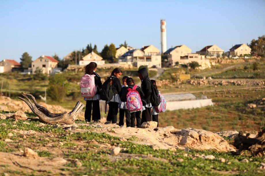 west-bank-students-forced-to-study-outdoors-after-illegal-settlers-block-road-to-school west-bank-students-forced-to-study-outdoors-after-illegal-settlers-block-road-to-school