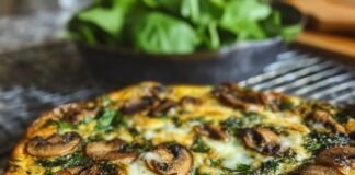 quick-spinach-and-mushroom-crustless-quiche