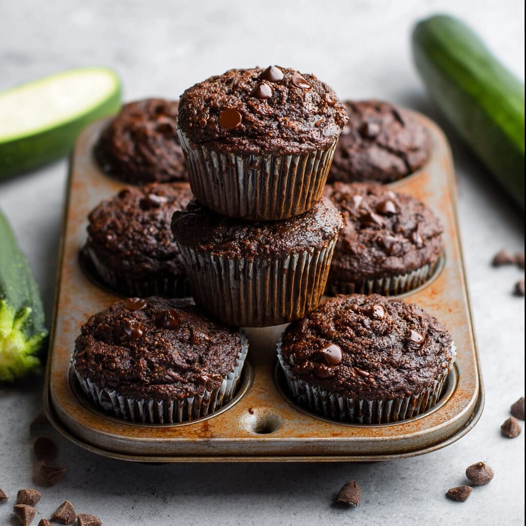healthy-chocolate-zucchini-muffins healthy-chocolate-zucchini-muffins