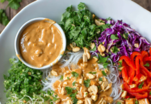 vegan-spring-roll-bowl-with-peanut-sauce