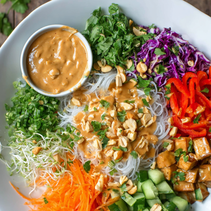 vegan-spring-roll-bowl-with-peanut-sauce