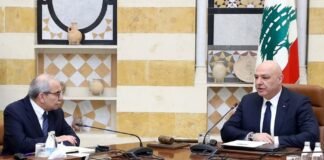 lebanese-president,-premier-meet-to-discuss-military-talks-with-israel