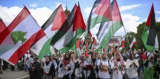 pro-palestinian-activists-disrupt-german-armed-forces-day-events-in-munich,-unna