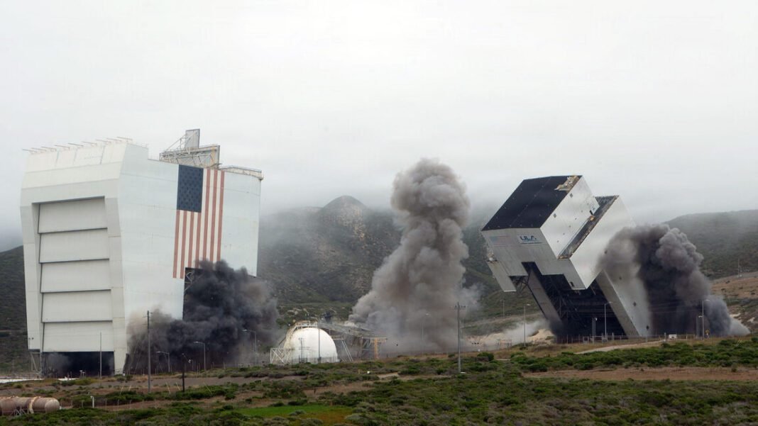 towers-once-planned-for-california-shuttle-launches-leveled-for-spacex-rockets