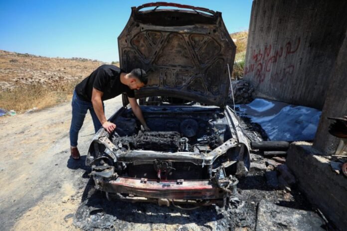 israeli-occupiers-torch-palestinian-vehicle,-attack-home-in-southern-west-bank