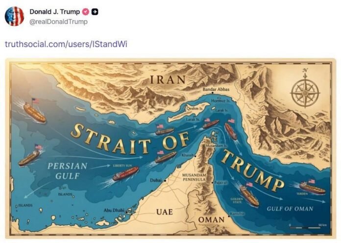 escalating-trump-posts-map-labeling-hormuz-strait-‘us-territory’