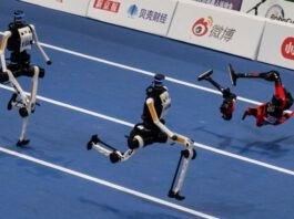 world-humanoid-robot-games-show-runners-breaking-records,-bursting-into-flames