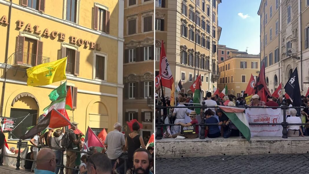 hamas,-hezbollah-flags-reported-at-rome-protest-over-antisemitism-bill hamas,-hezbollah-flags-reported-at-rome-protest-over-antisemitism-bill