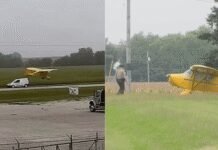 plane-hits-mail-truck-during-emergency-highway-landing-(video)