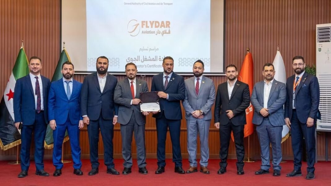 syria-grants-fly-dar-first-private-airline-operating-certificate-since-assad’s-fall