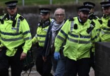 pro-palestine-protesters-arrested-outside-uk’s-ruling-labour-conference-in-liverpool