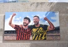 jerusalem-unveils-teddy-stadium-mural-honoring-israeli-hostages-ori-danino,-hersh-goldberg-polin 