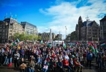 hundreds-join-pro-palestinian-demonstration-in-amsterdam